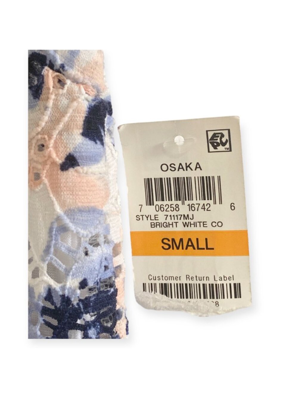 MAISON JULES Osaka Pastel Floral Lace Shift Dress, Size S, New with tag - Picture 8 of 12